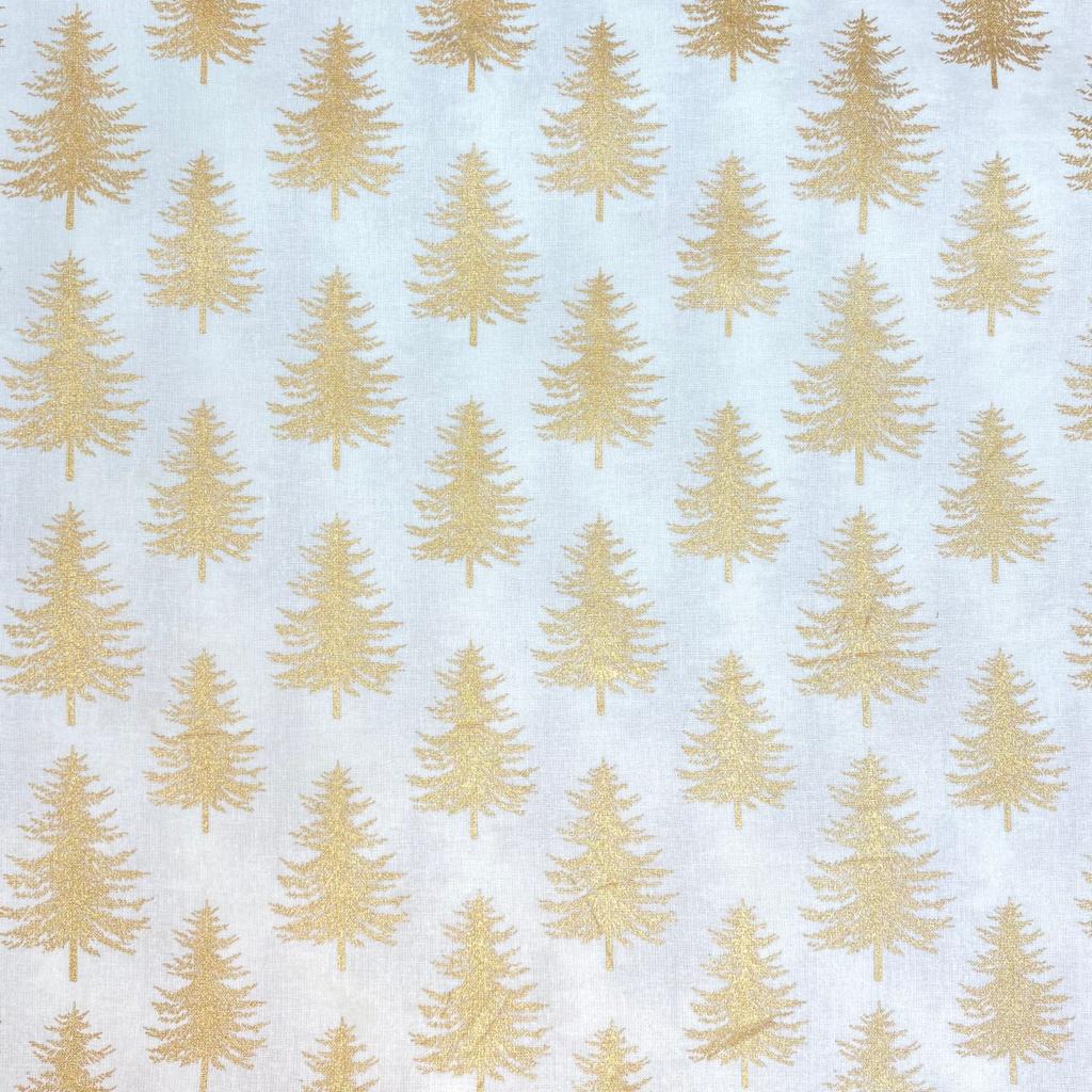 Printed Christmas Cotton, 'Christmas White' - 45" Wide