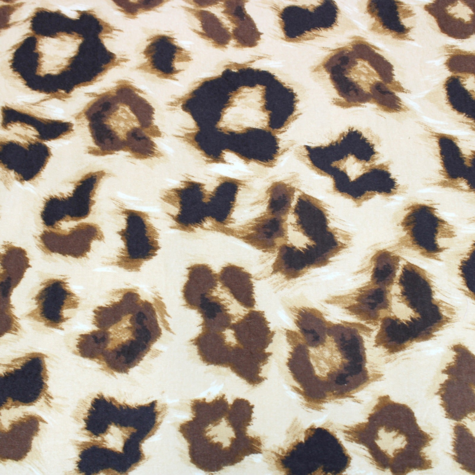 Sold 3 Metres, Printed Brushed Cotton, 'Cheetah' - 44" Wide
