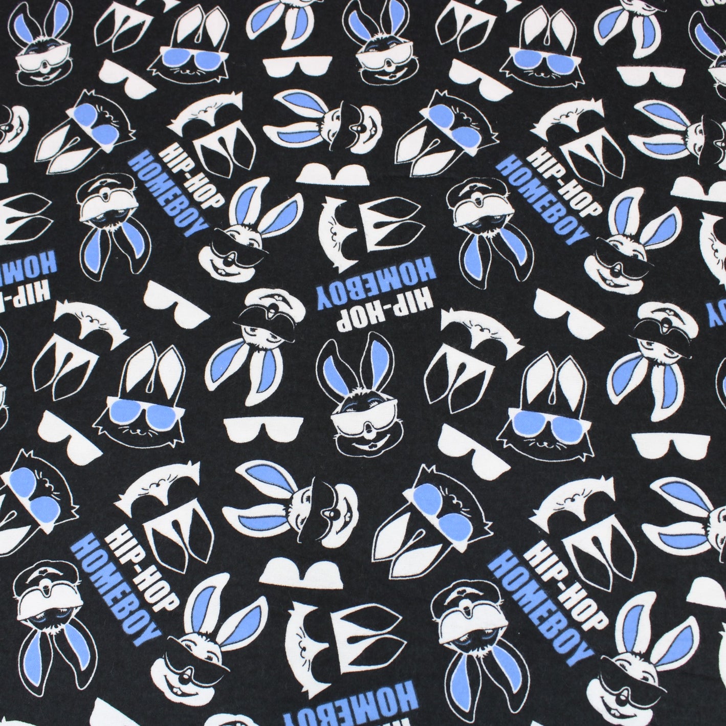 Sold Per Metre, Printed Brushed Cotton, 'Hip-Hop Homeboy' - 44" Wide