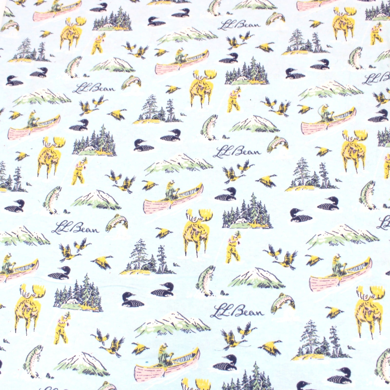 Sold 3 Metres, Printed Brushed Cotton, 'Camping' - 44" Wide