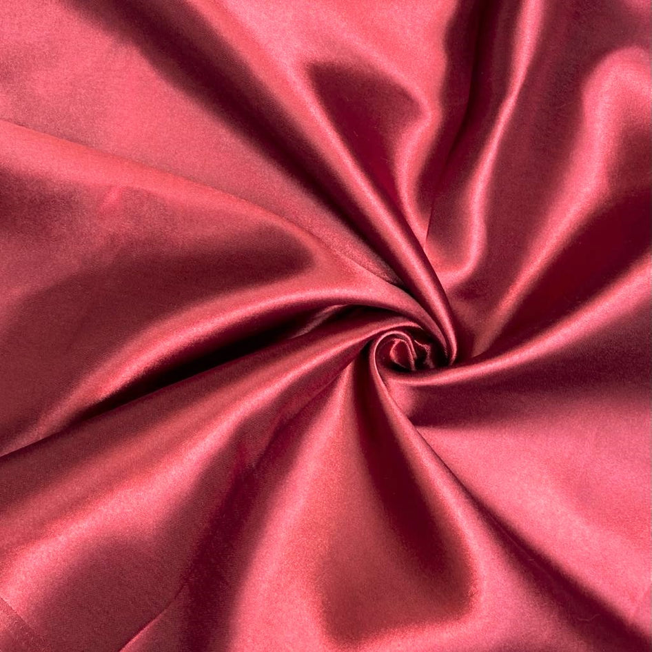 3 Metres, Dress Making Silky Smooth Satin, 'Romantic Red' - 44" Wide