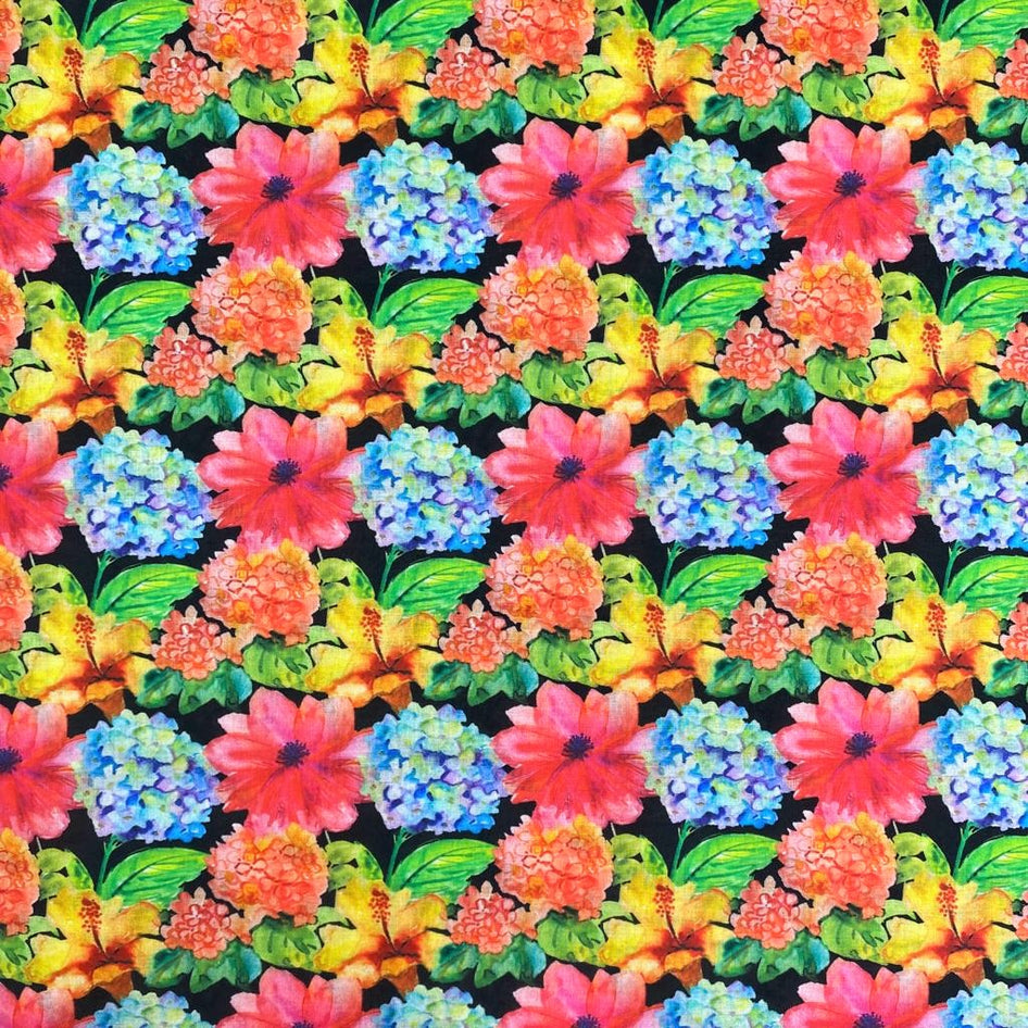 3 Metres, William Morris Inspired Cotton Lawn, 'Watercolour Meadows' - 55" Wide