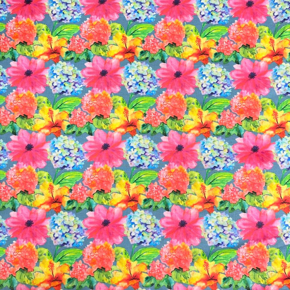 3 Metres, William Morris Inspired Cotton Lawn, 'Pastel Petalwash' - 55" Wide