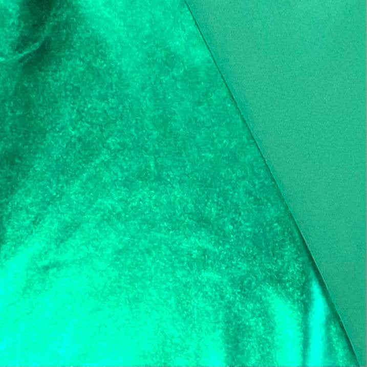 Super Soft Metallic Lycra, 'Green' - 55" Wide