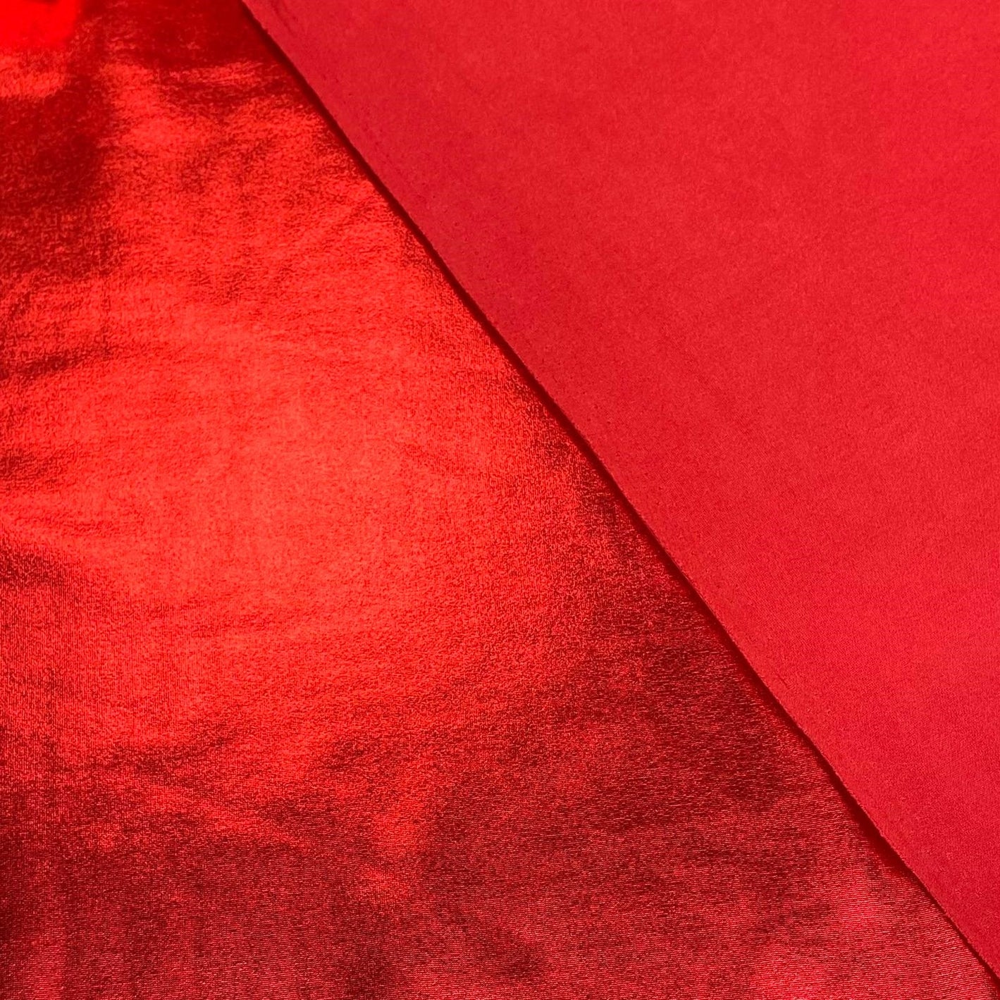Super Soft Metallic Lycra, 'Scarlet' - 55" Wide