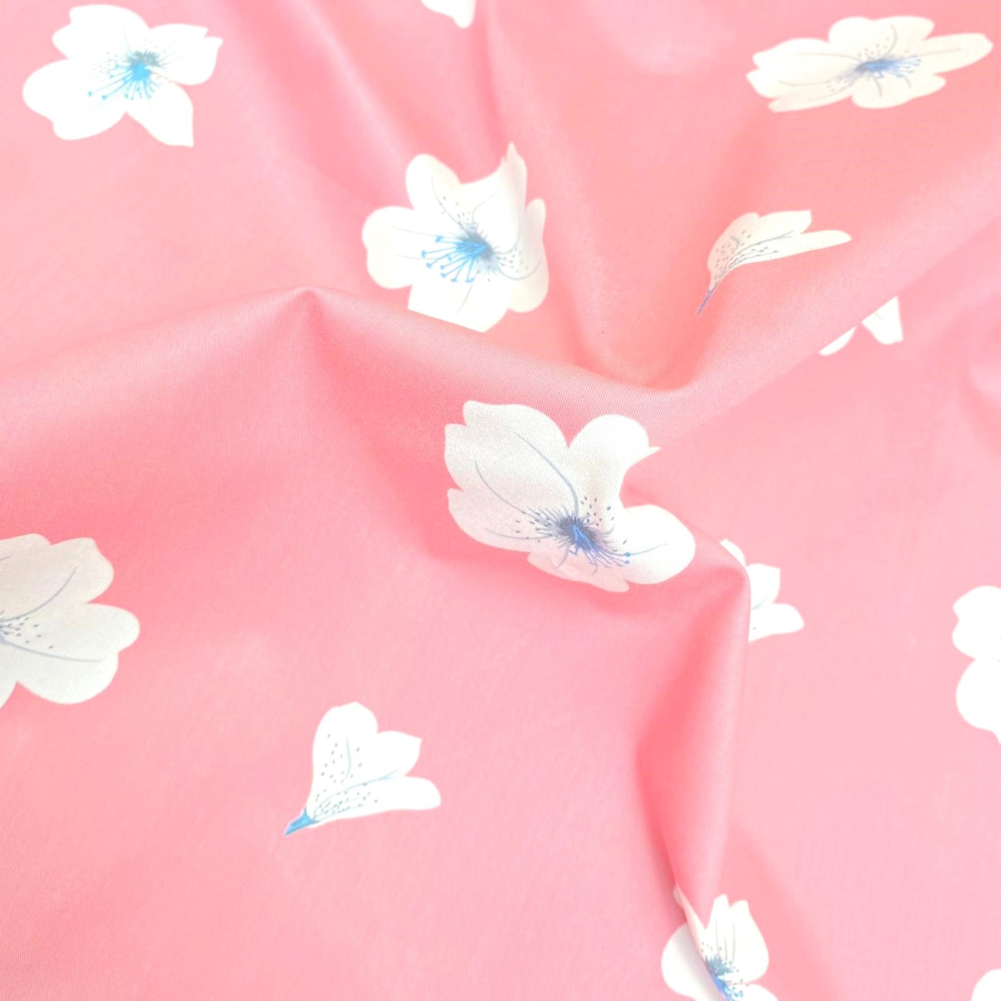 3 Metres, Printed Cotton Twill, 'Cherry Blossom' - 60" Wide