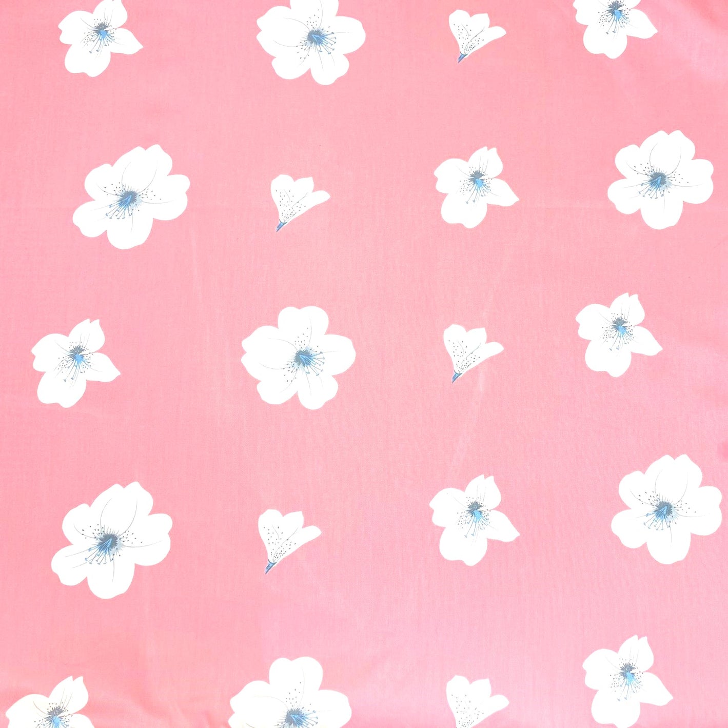 3 Metres, Printed Cotton Twill, 'Cherry Blossom' - 60" Wide