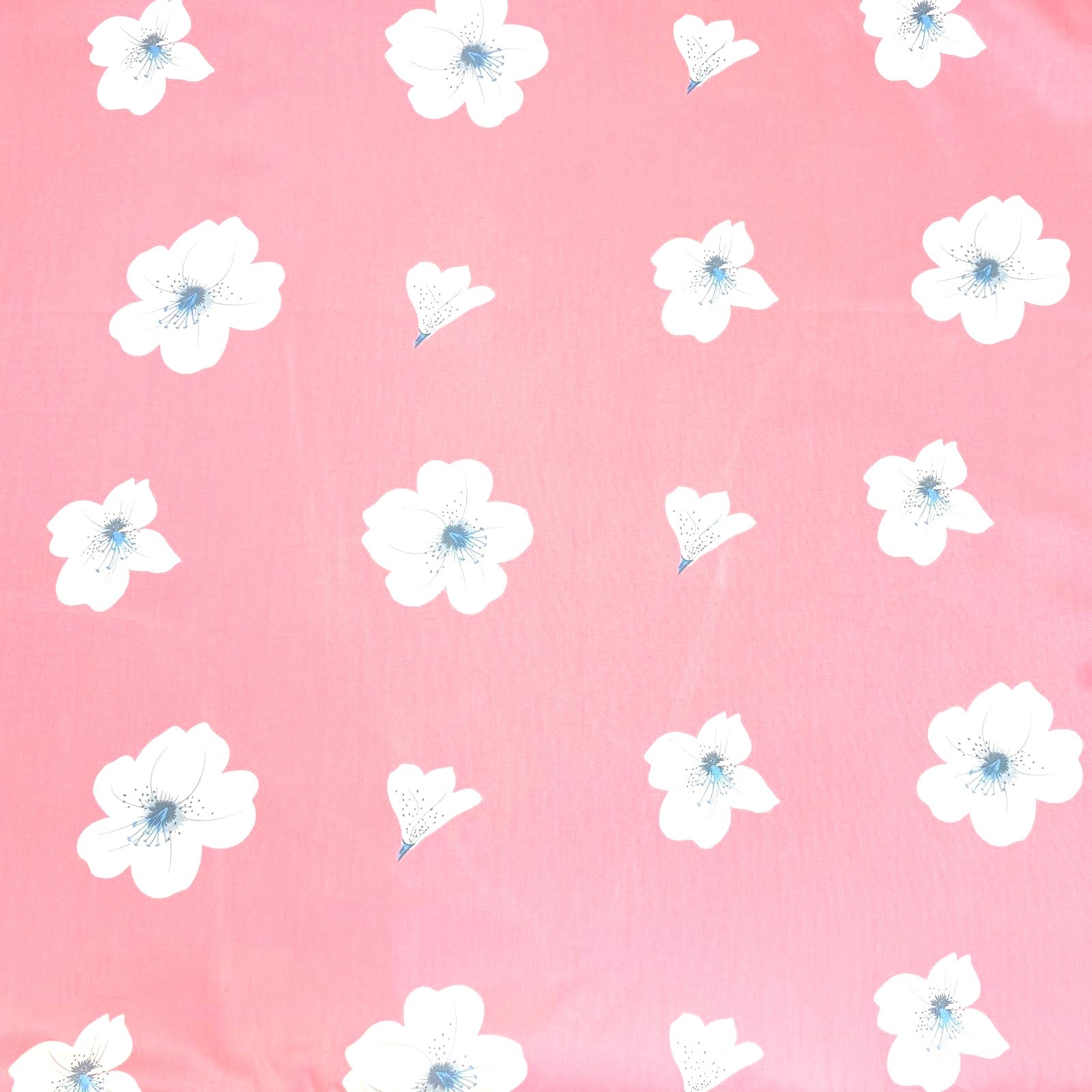 3 Metres, Printed Cotton Twill, 'Cherry Blossom' - 60" Wide