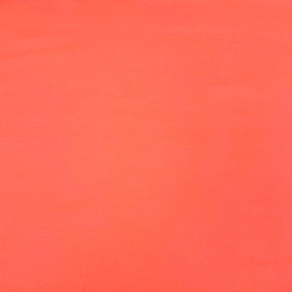 Sold Per Metre, High Thread Count Cotton Poplin, 'Coral Orange, Shade 42' - 45" Wide