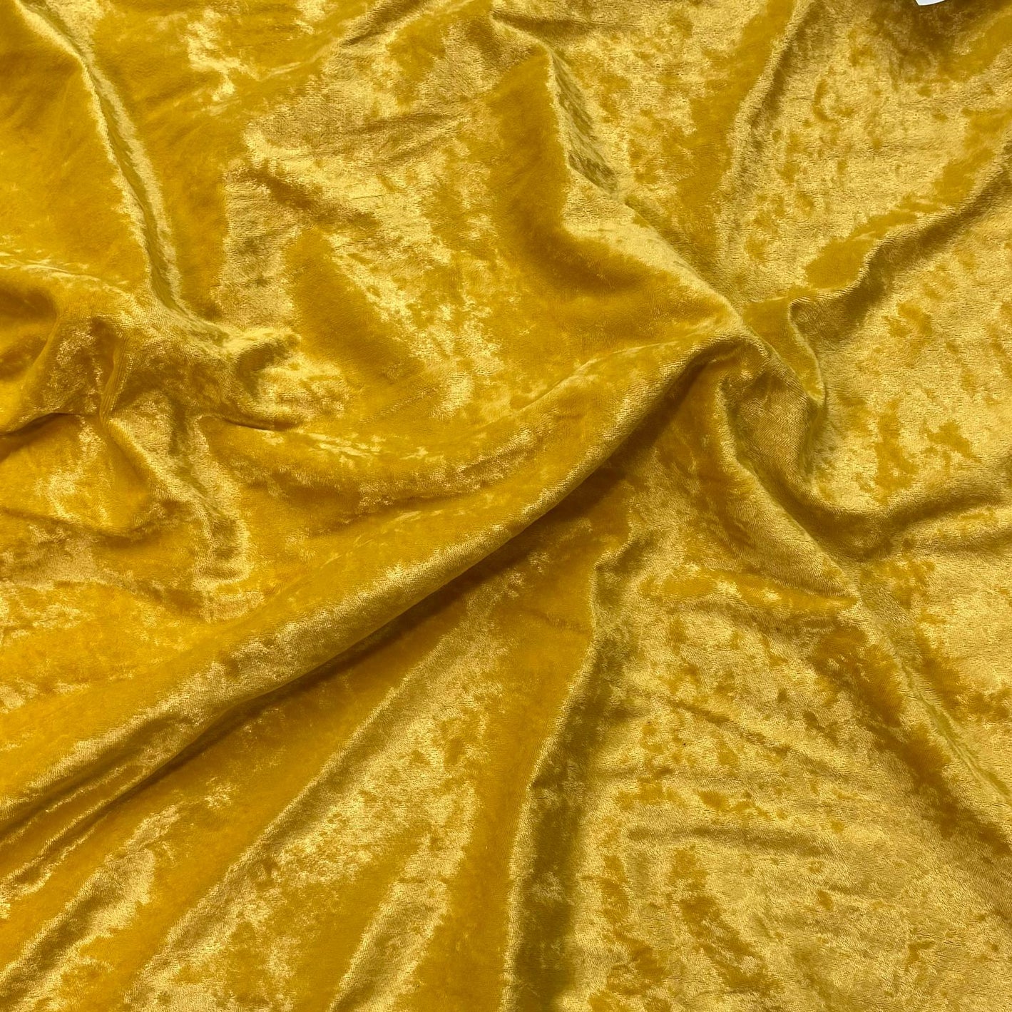 3 Metres, Luxurious Crushed Spandex Velvet, 'Antique Gold' - 55" Wide