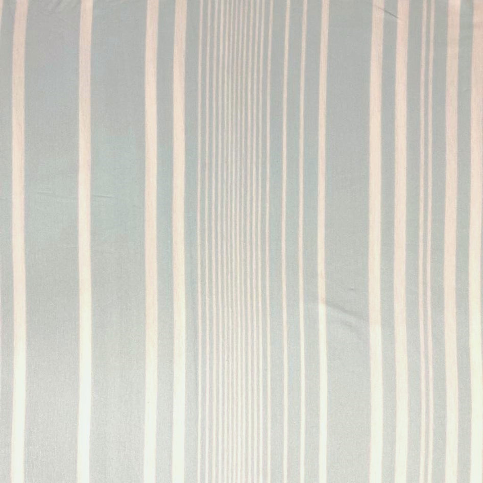 3 Metres Soft stripped Jersey, 'BABY BLUE & WHITE' -56" Wide