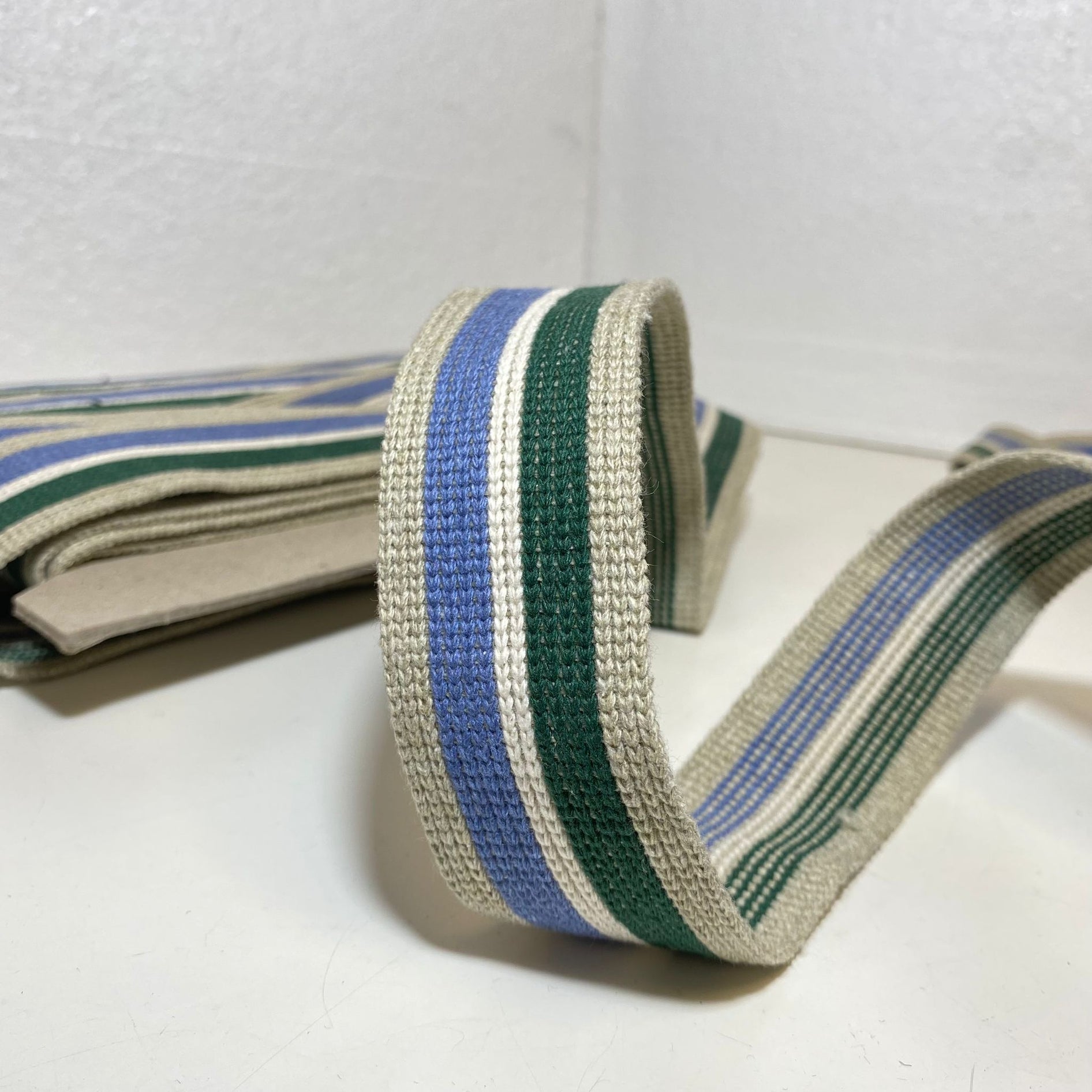 Per Metre Stripped Cotton Tape Webbing: For Bag Straps- 38mm / 40mm