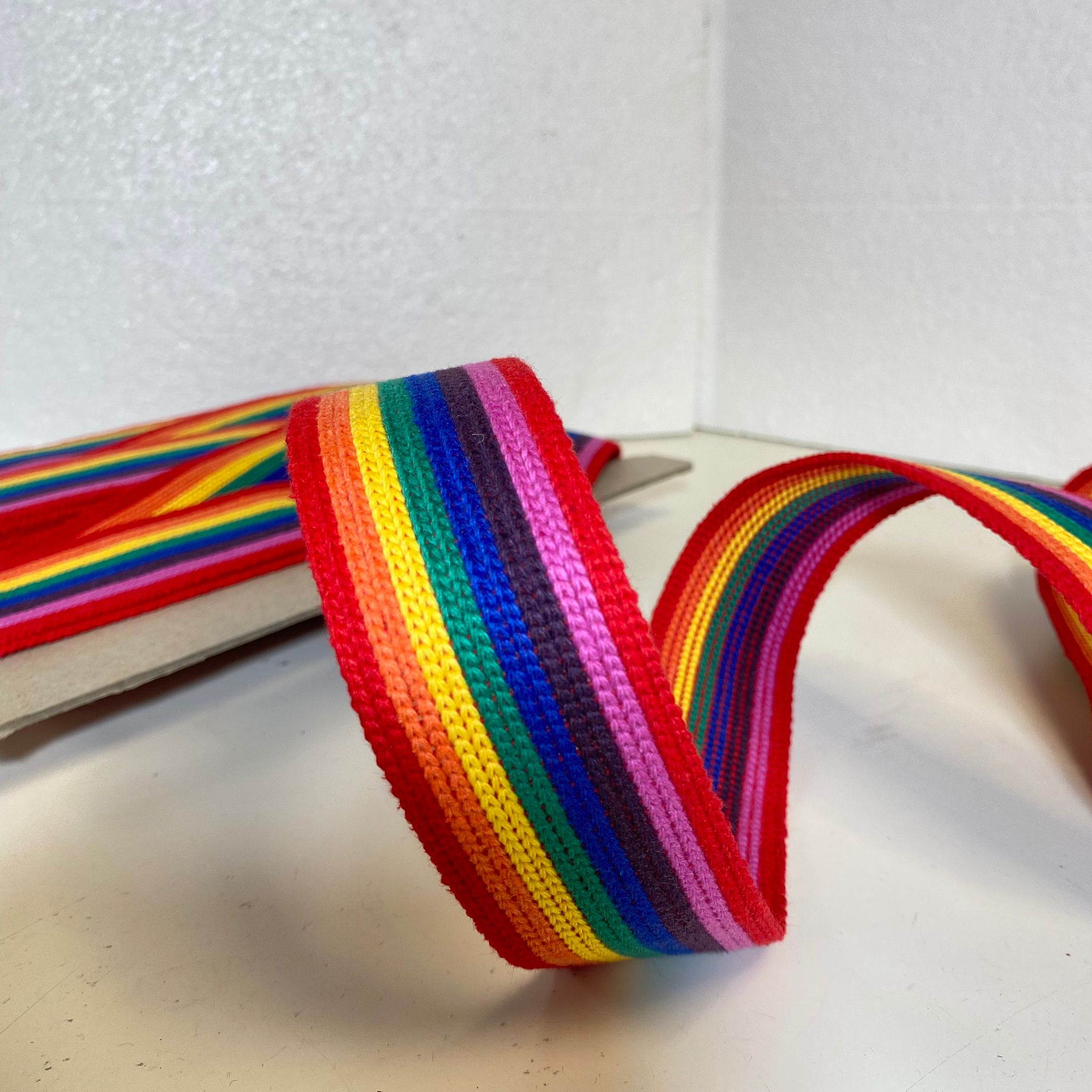 Per Metre Stripped Cotton Tape Webbing: For Bag Straps- 38mm / 40mm