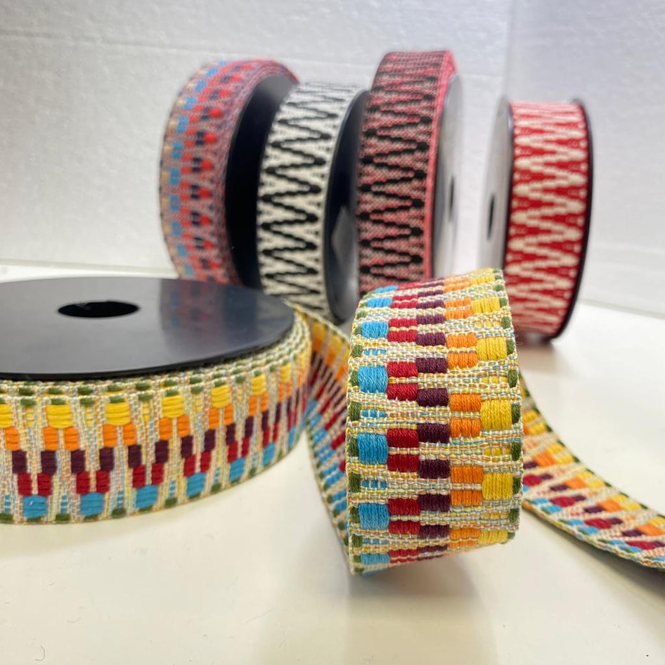 Per Metre Zigzag Woven Webbing: For Bag Straps- 38mm / 40mm