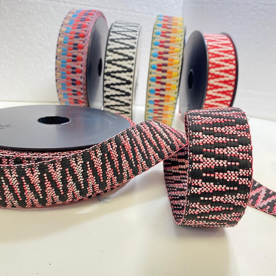 Per Metre Zigzag Woven Webbing: For Bag Straps- 38mm / 40mm
