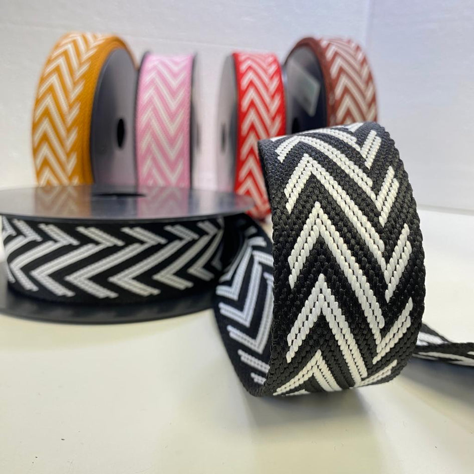 Per Metre Arrow Pattern Webbing: For Bag Straps- 38mm / 40mm