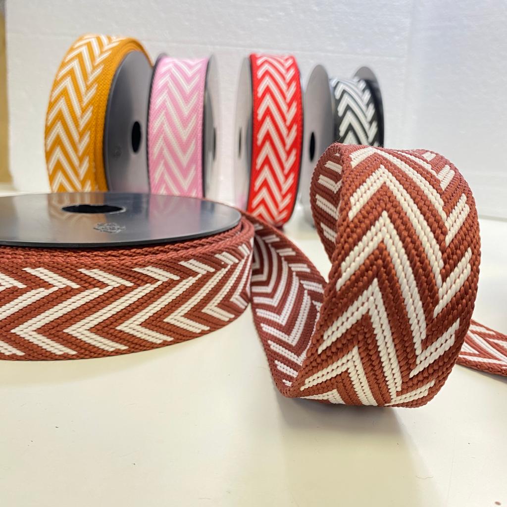 Per Metre Arrow Pattern Webbing: For Bag Straps- 38mm / 40mm