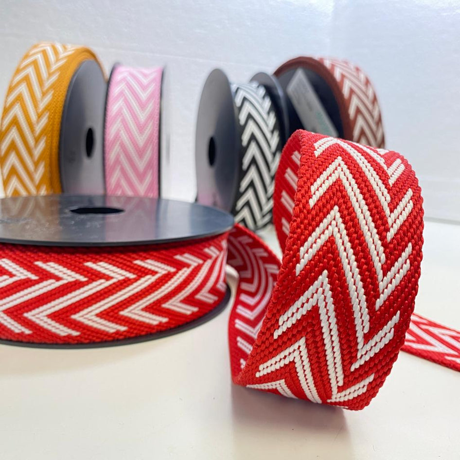 Per Metre Arrow Pattern Webbing: For Bag Straps- 38mm / 40mm
