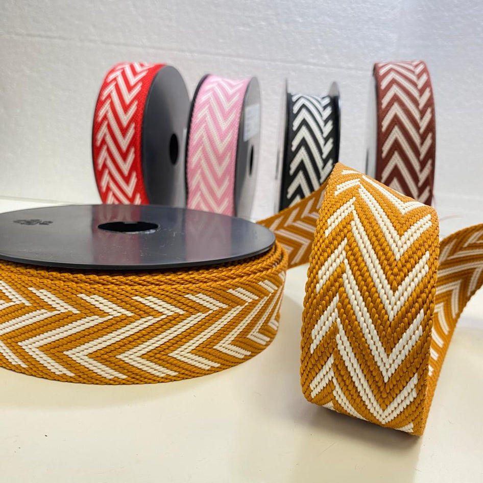 Per Metre Arrow Pattern Webbing: For Bag Straps- 38mm / 40mm