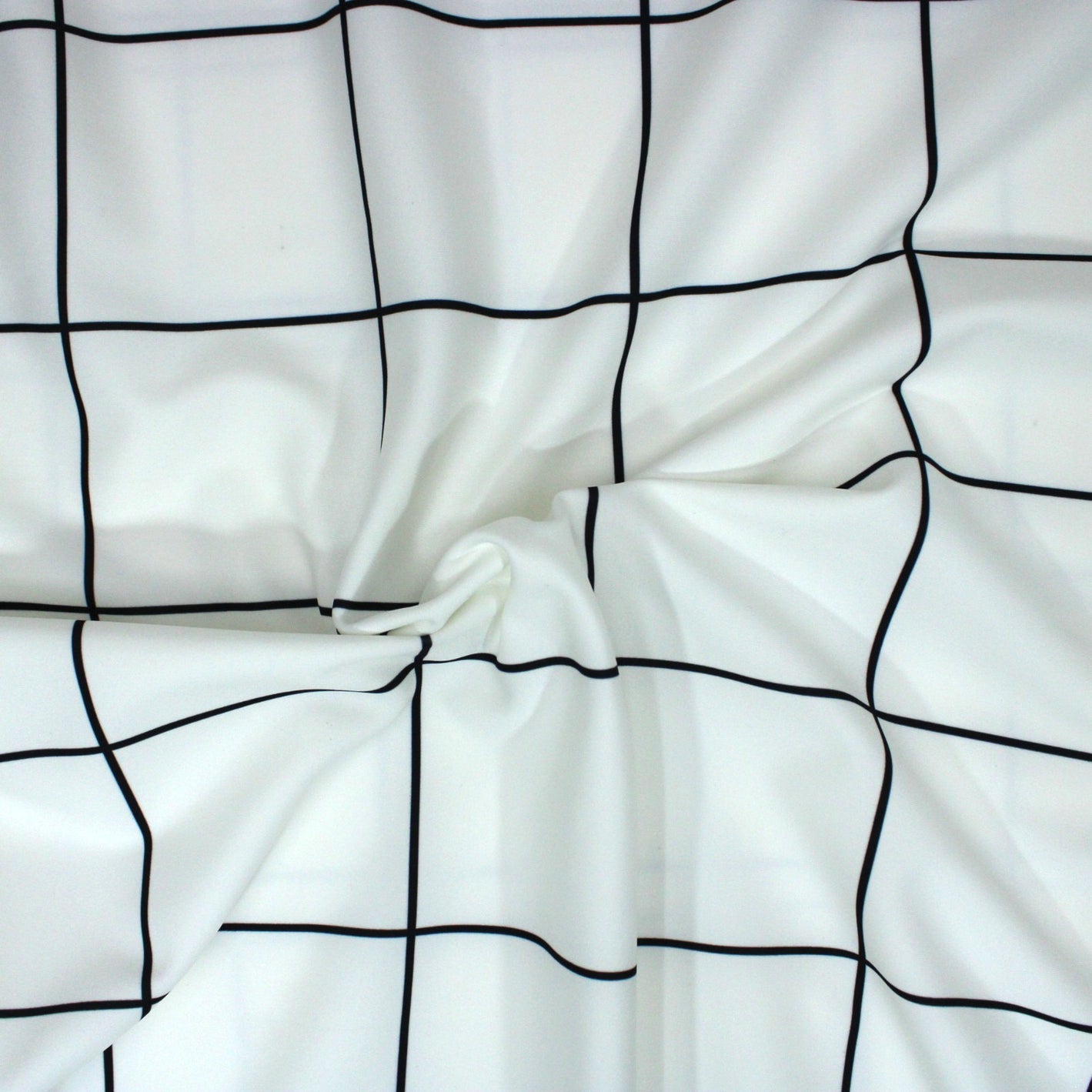 3 Metre Printed Scuba Jersey, 'BIG CHECKS', 55" Wide