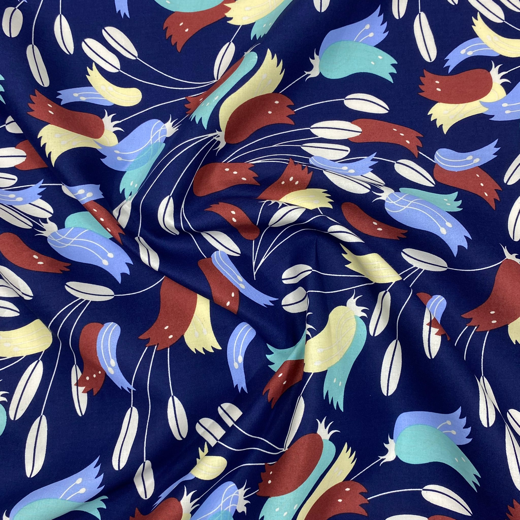 3 Metres, Premium Cotton Lawn - 60" Wide - Navy