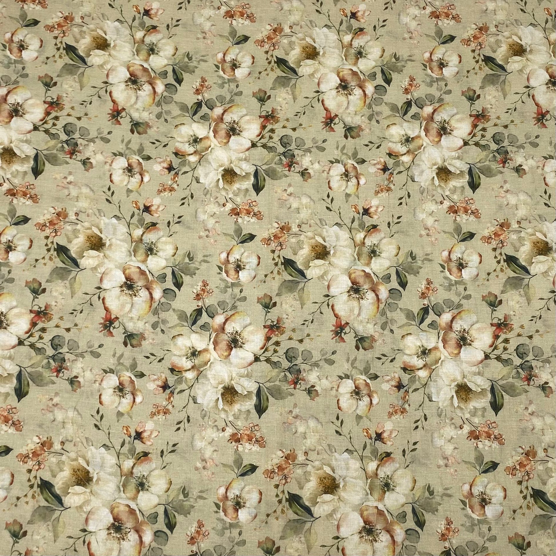 Per Metre, Premium Cotton Lawn - 55" Wide -Golden Flower