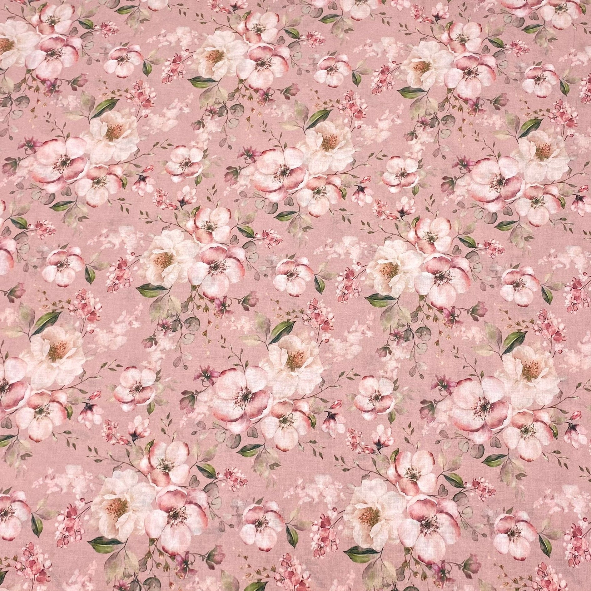 Per Metres, Premium Cotton Lawn - 55" Wide - Pink