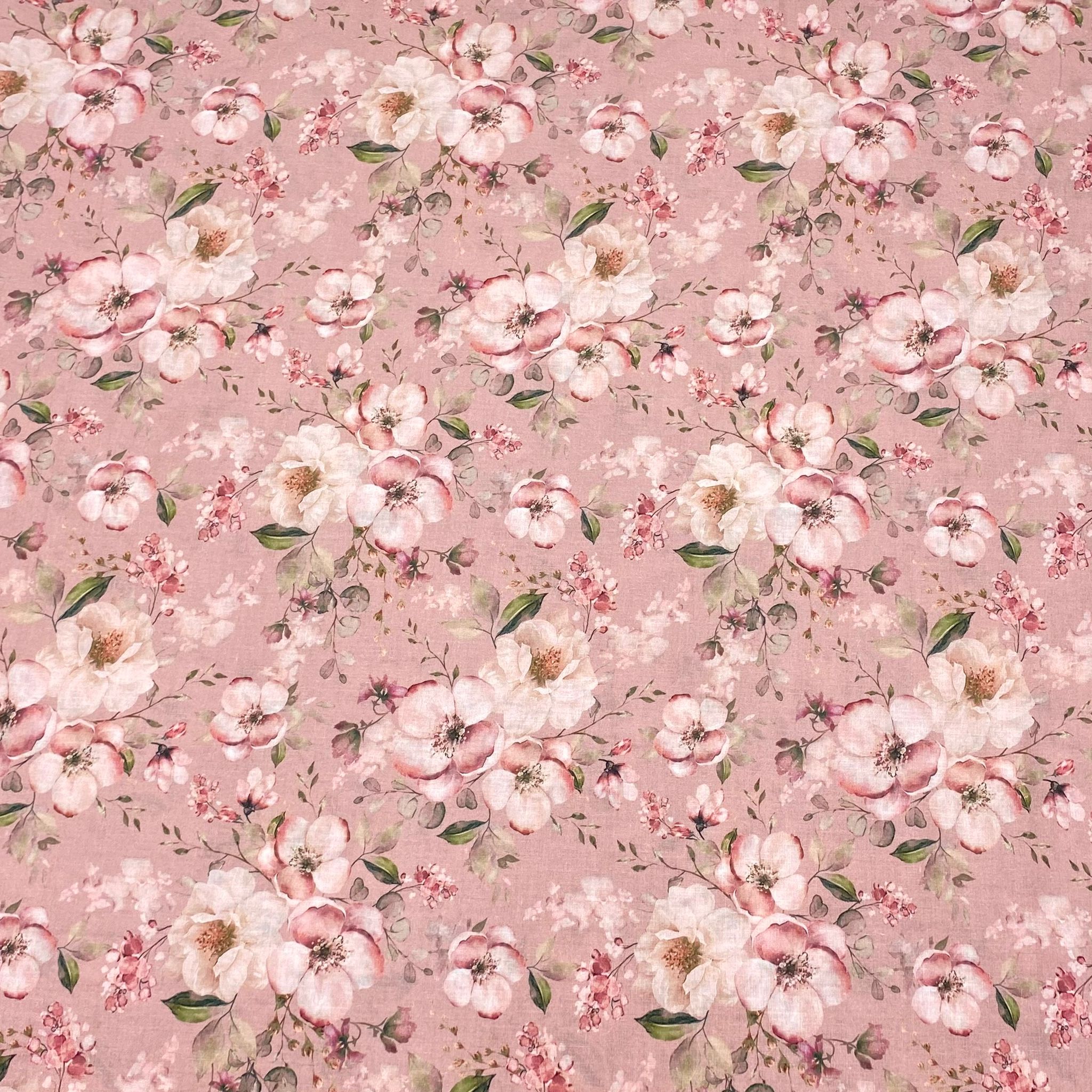 Per Metres, Premium Cotton Lawn - 55" Wide - Pink