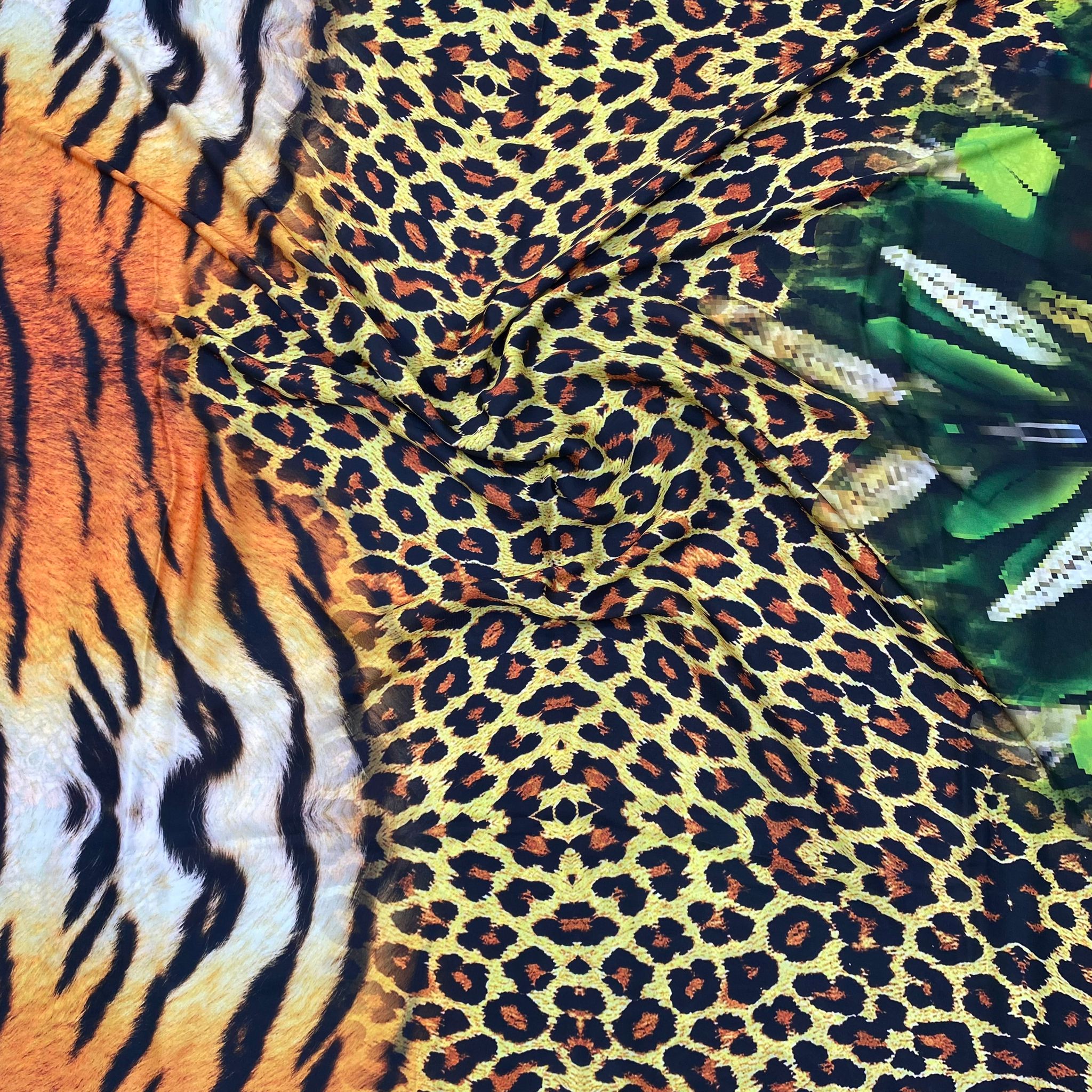 3 Metres Printed Fashion Satin- 45" Wide (Animal Print)