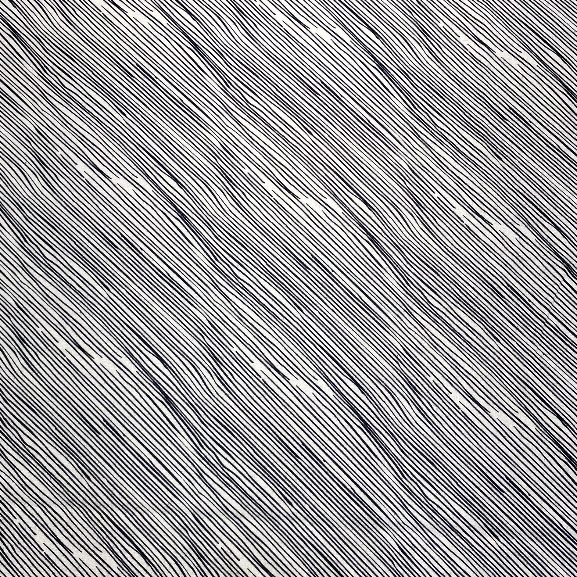 Per metre Premium Quilting Cotton, 'Navy & White' - 45" Wide