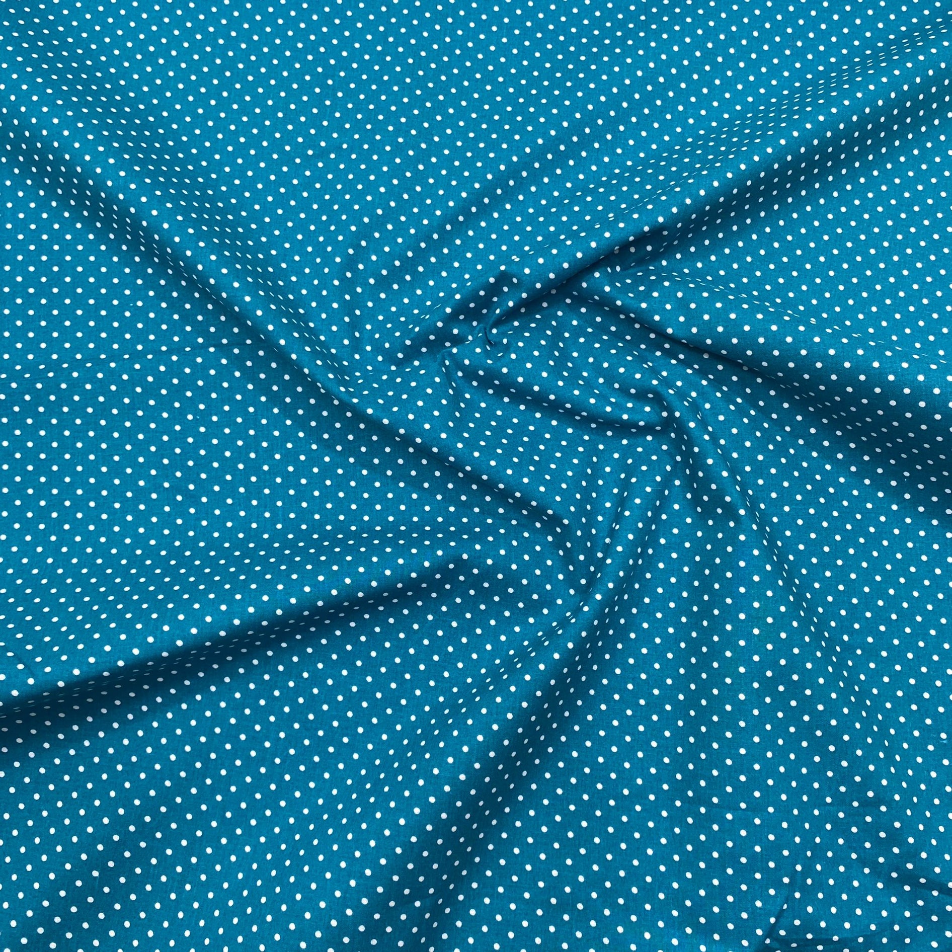 Per metre Premium Quilting Cotton, 'Dark Turquoise Yellow' - 45" Wide