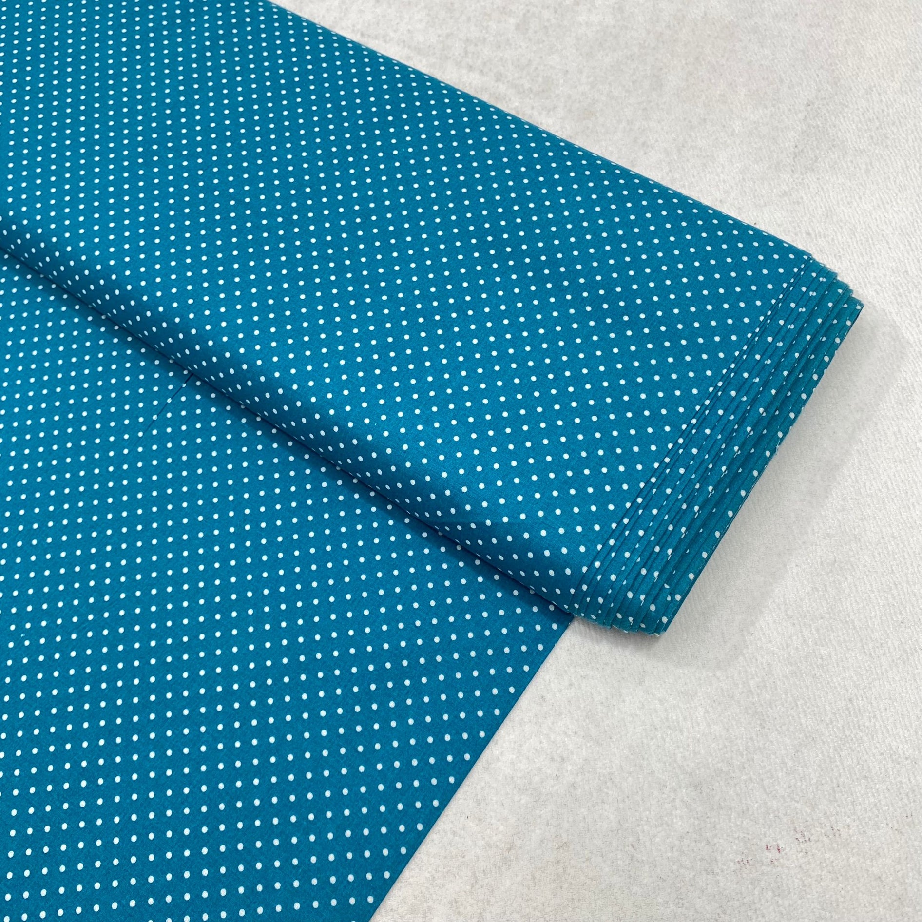 Per metre Premium Quilting Cotton, 'Dark Turquoise Yellow' - 45" Wide