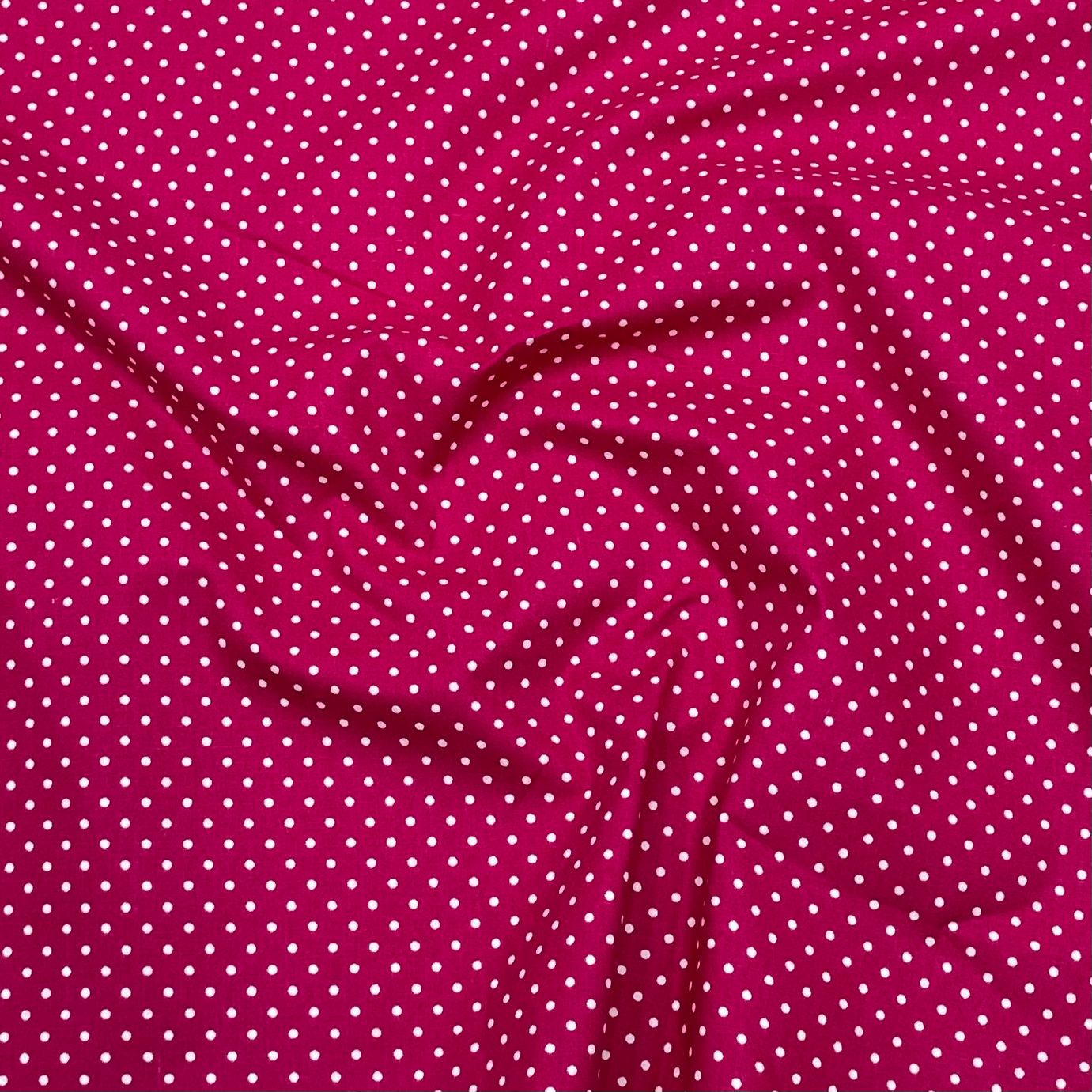 Per metre Premium Quilting Cotton, 'Polka Cerise' - 45" Wide