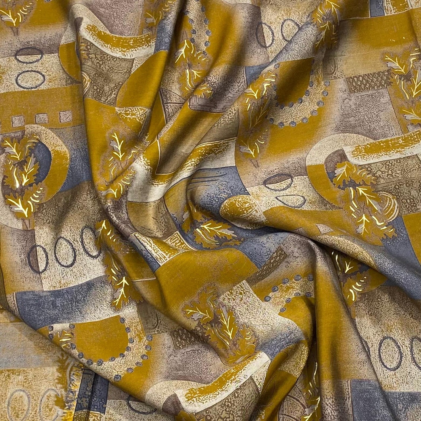 Digital Roman Silk, 'Gold' -45" Wide (3 Metres)