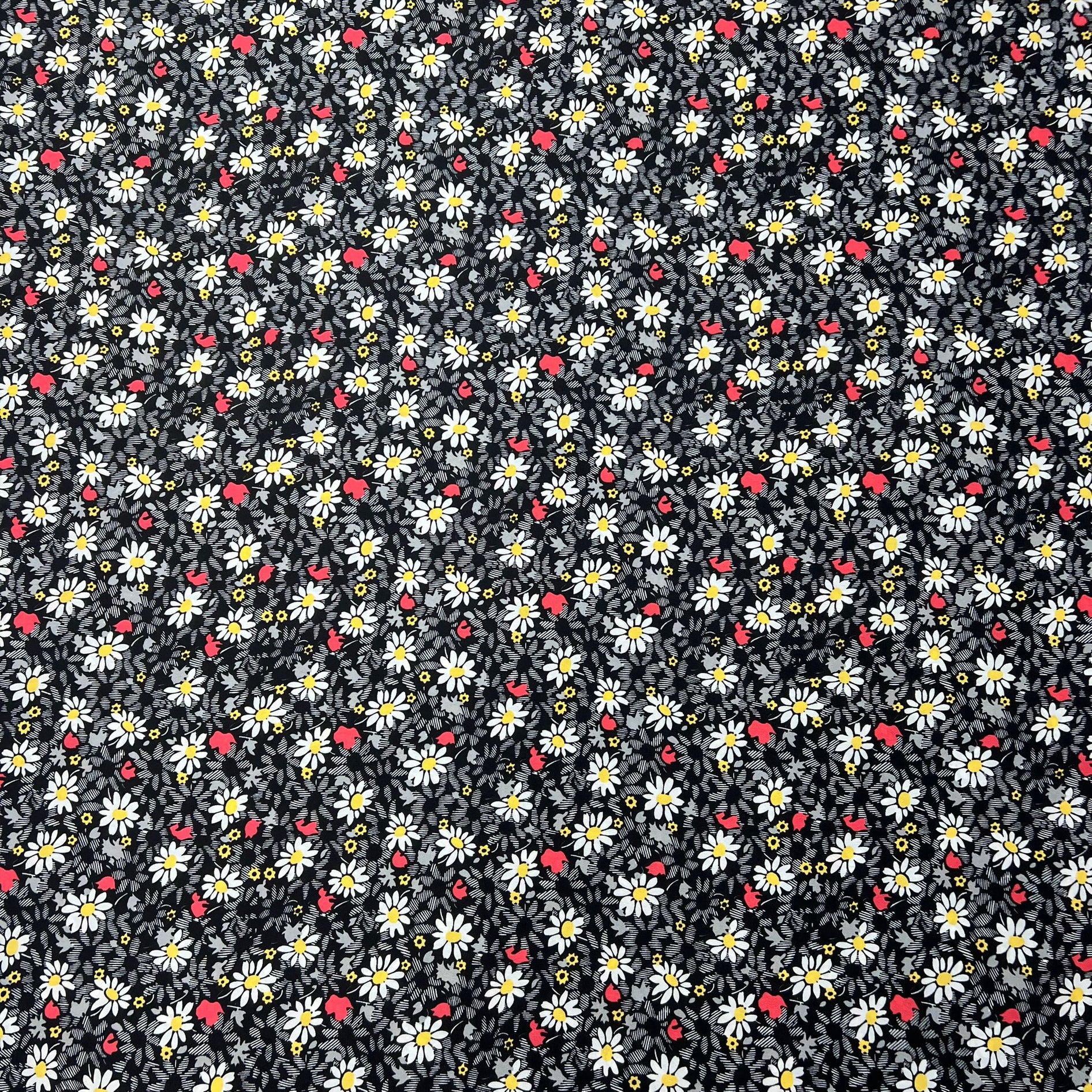 3 Metres Luxurious Solara Crepe 55" Wide (Black Garden)