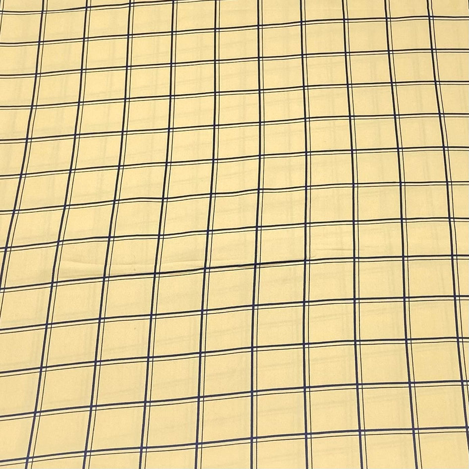 3 Metres Soft Micro-Fibre Fabric- 55" Wide (Yellow Checks)