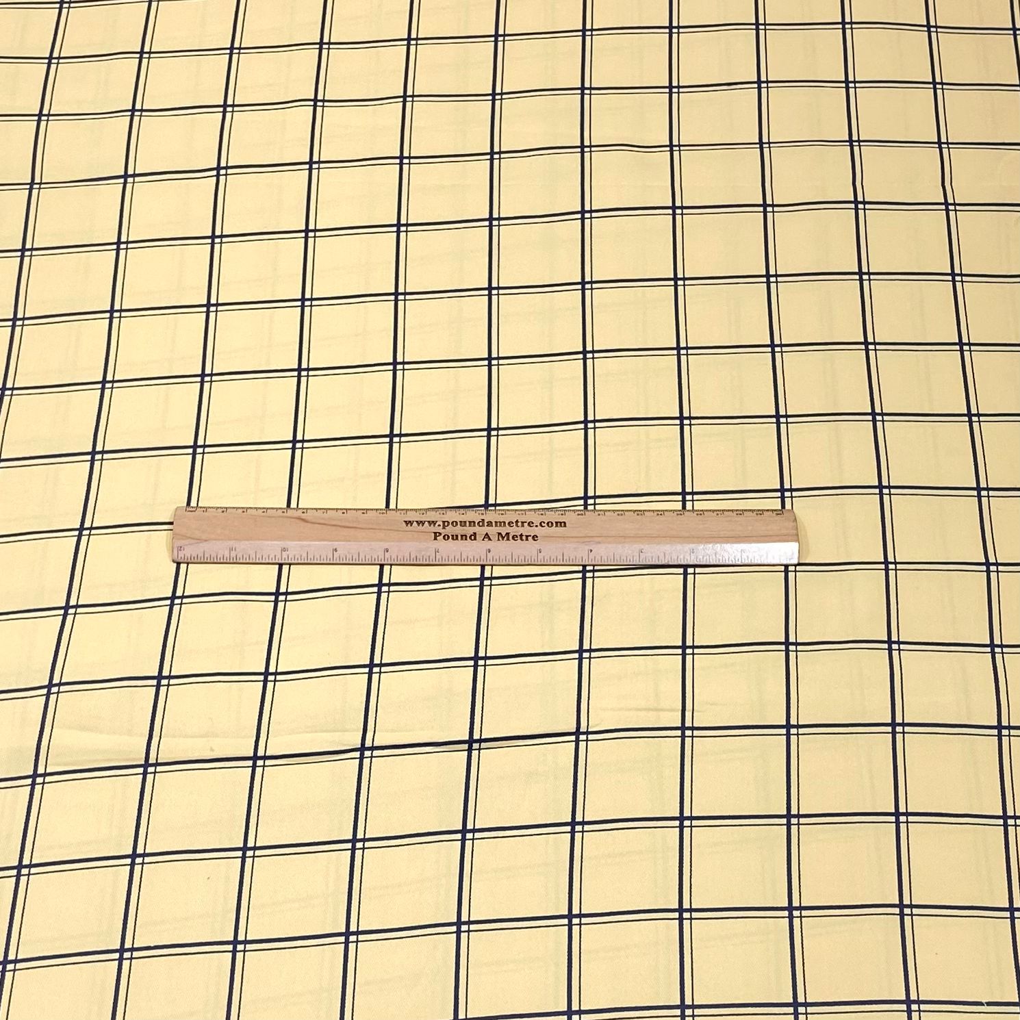 3 Metres Soft Micro-Fibre Fabric- 55" Wide (Yellow Checks)