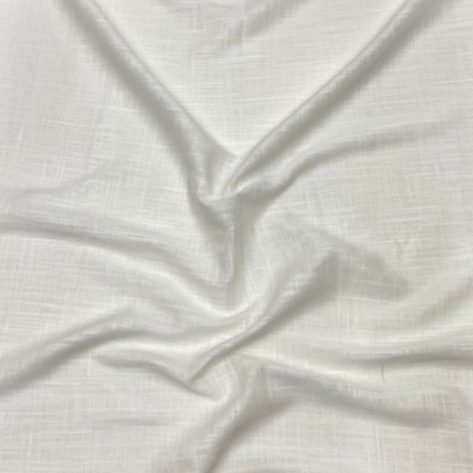 3 Metres Luxurious Soft Cotton Linen 55" Wide - (White)