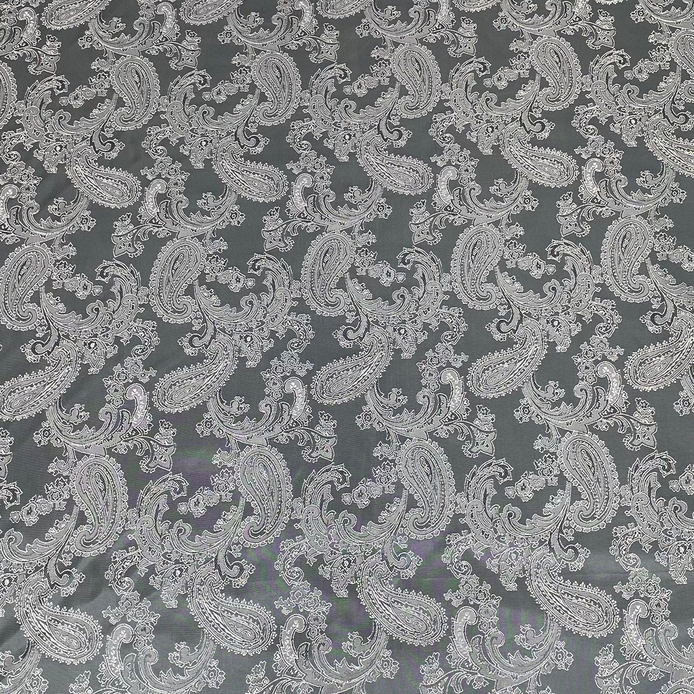 3 Metres Two Tone Jacquard Fabric 55" (Grey)