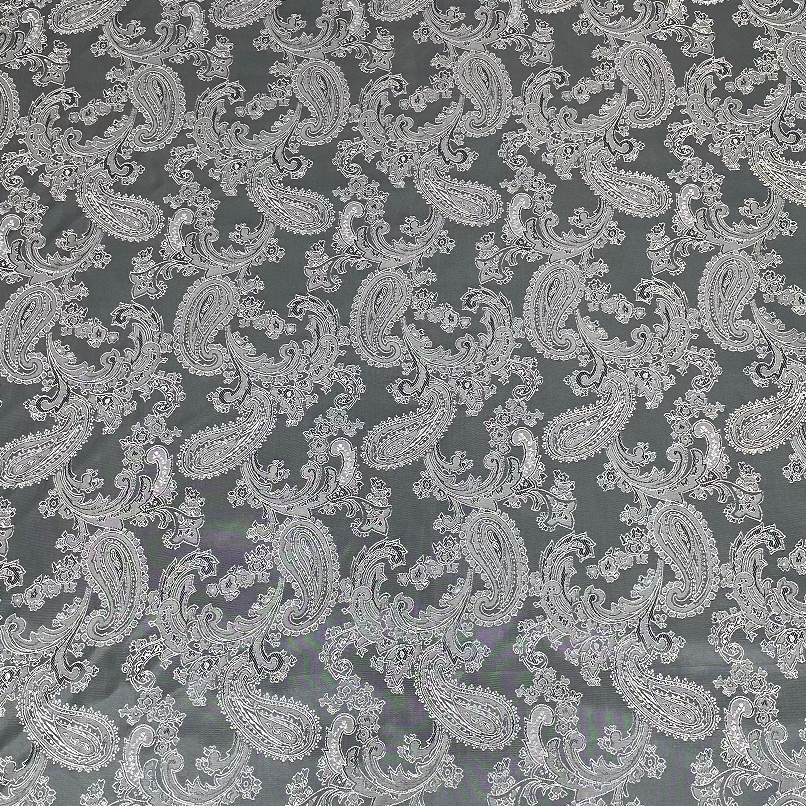 3 Metres Two Tone Jacquard Fabric 55" (Grey)