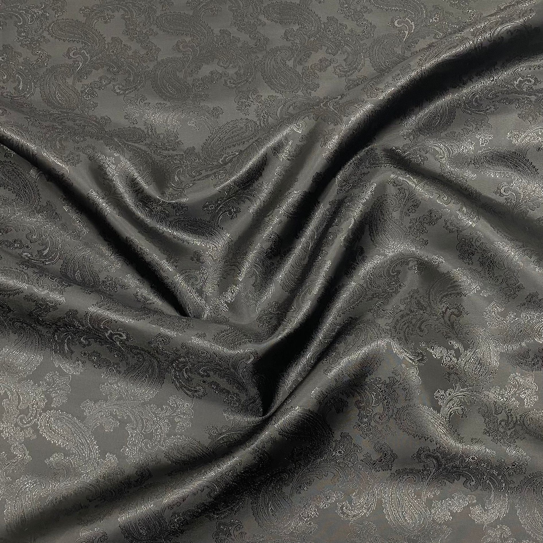 3 Metres Two Tone Jacquard Fabric 55" (Black)