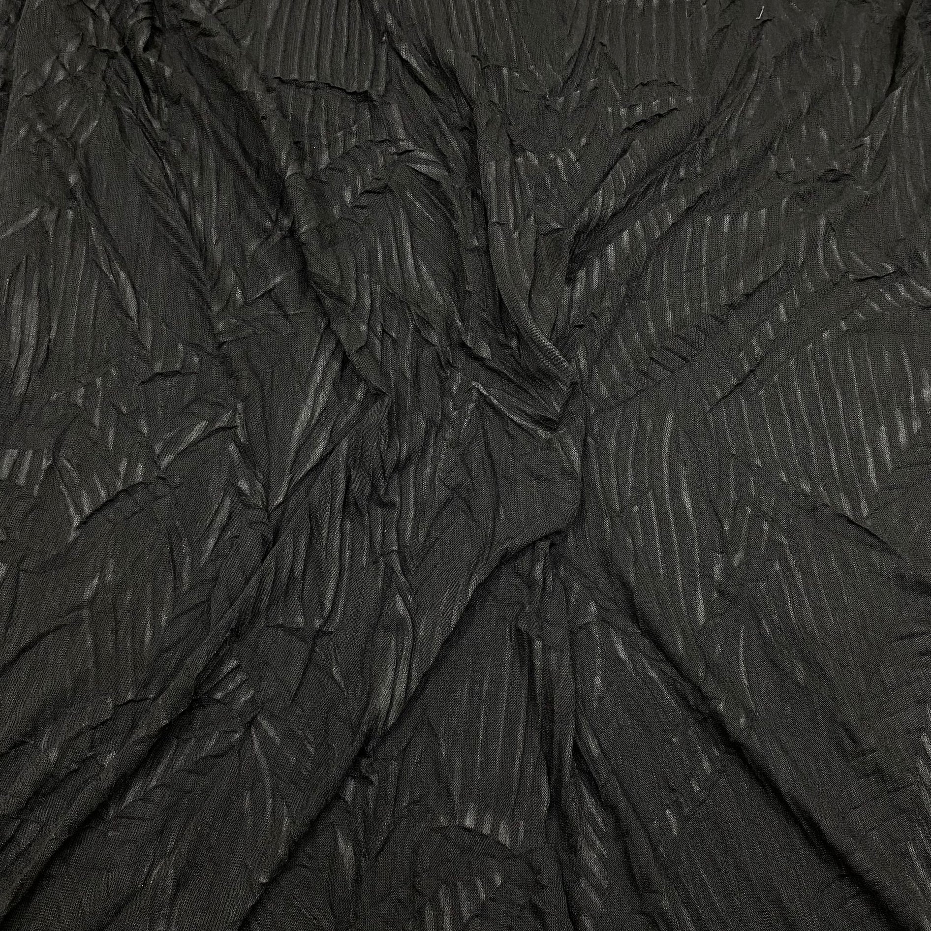 3 Metre Luxurious Soft Crinkle Jersey - 55" Wide (Black)