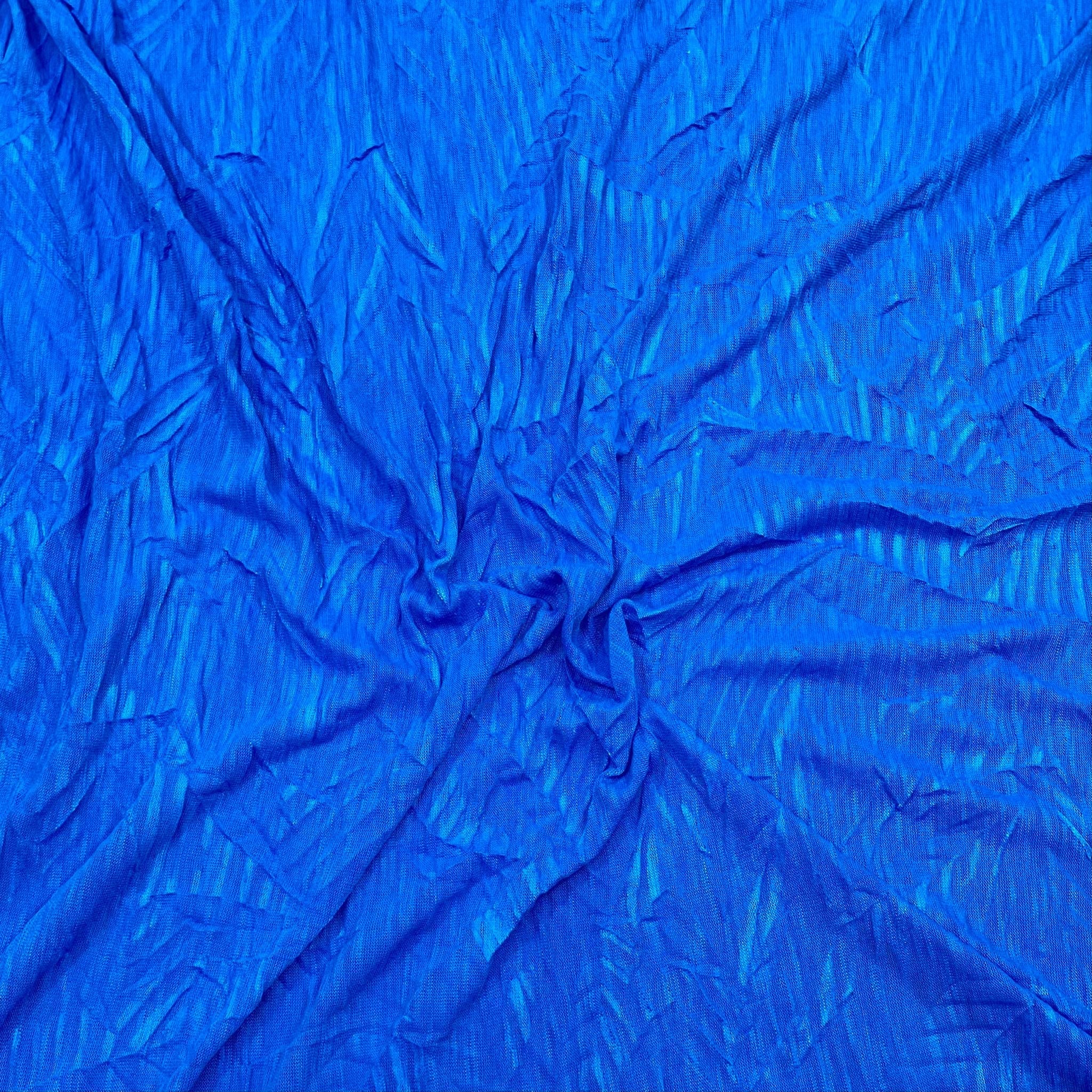 3 Metre Luxurious Soft Crinkle Jersey - 55" Wide (Royal Blue)