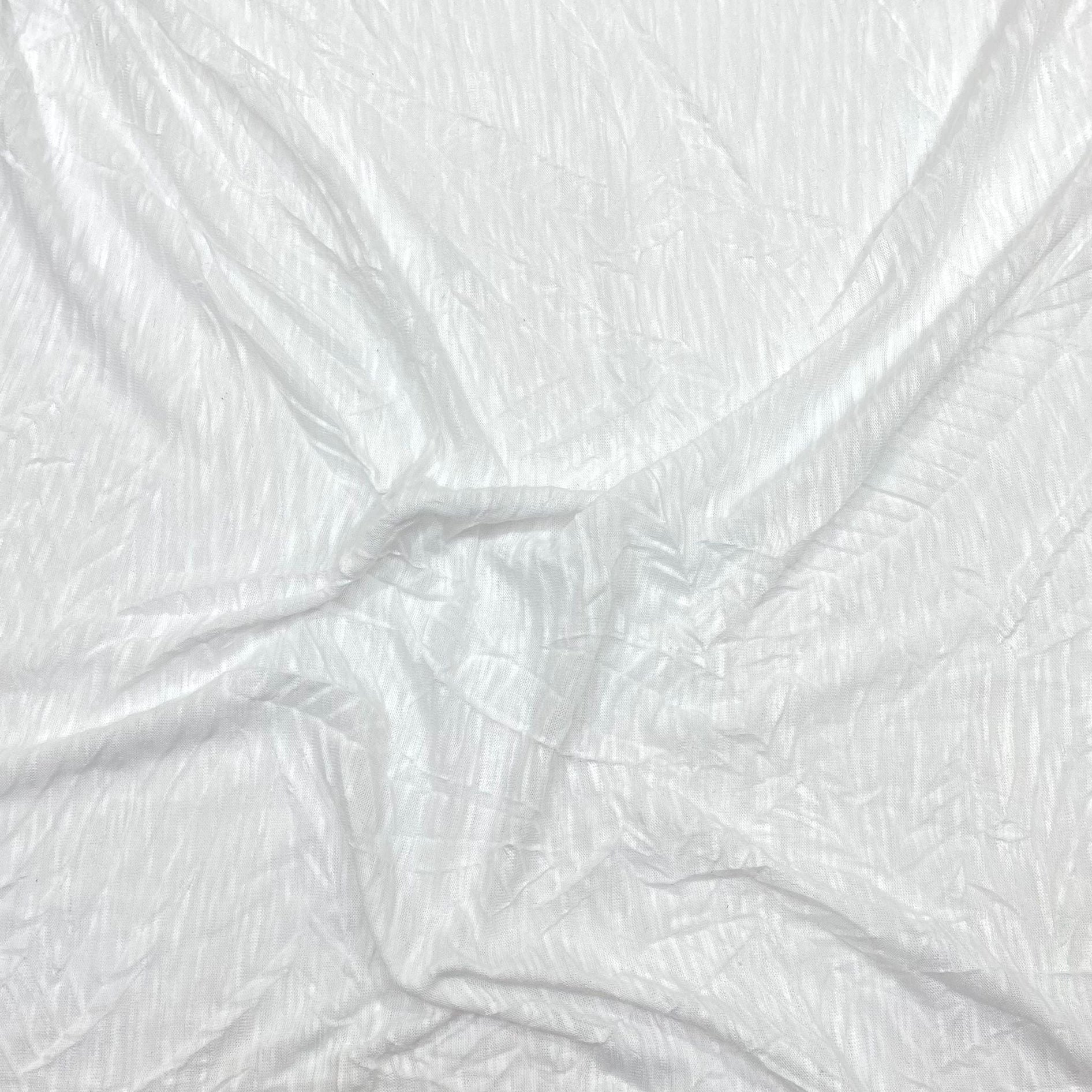 3 Metre Luxurious Soft Crinkle Jersey - 55" Wide (White)