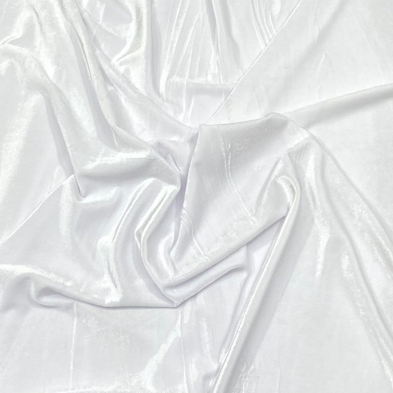 3 Metres Super Smooth Spandex Velvet 60" Wide (White)