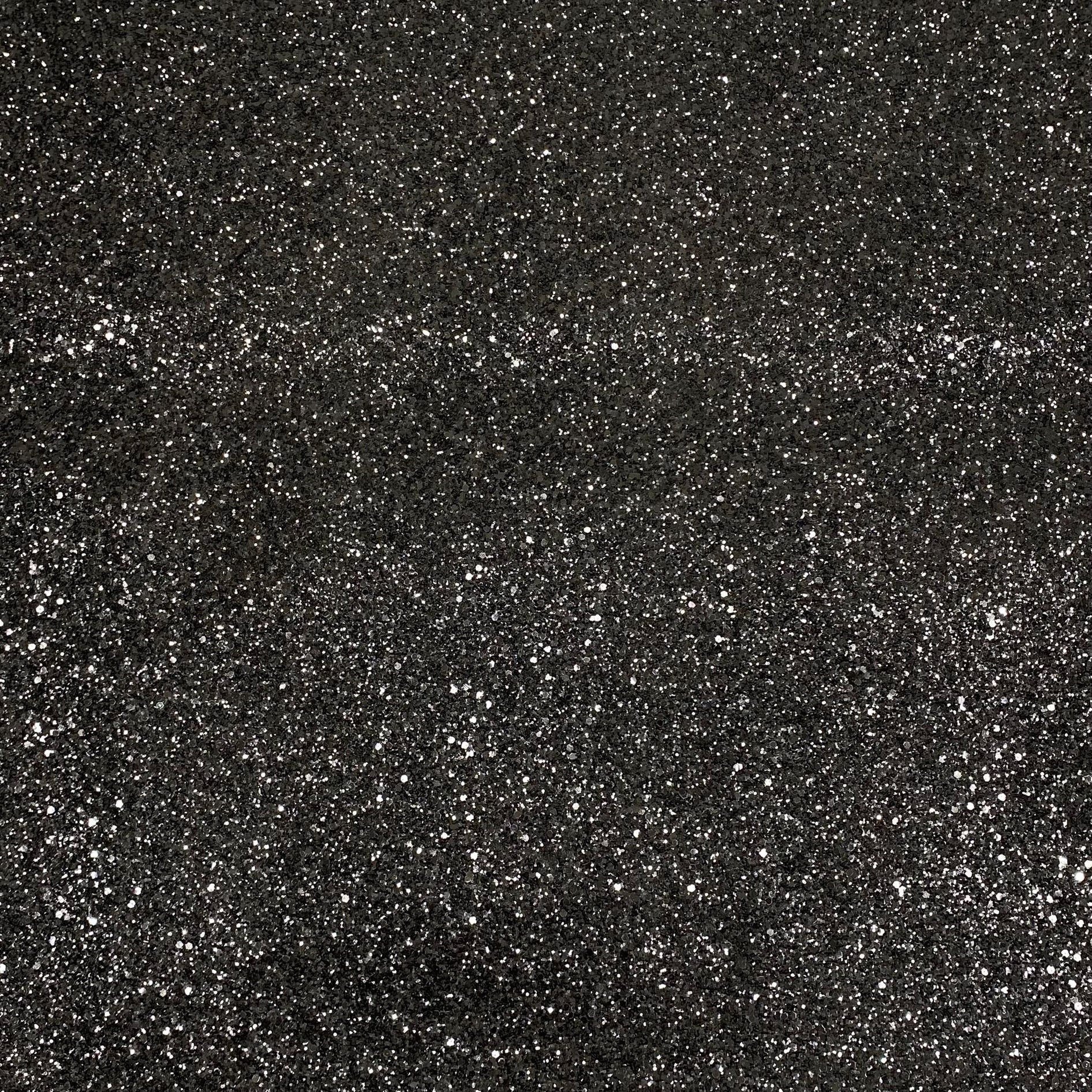 Cotton Backed Chunky Glitter Fabric- Black