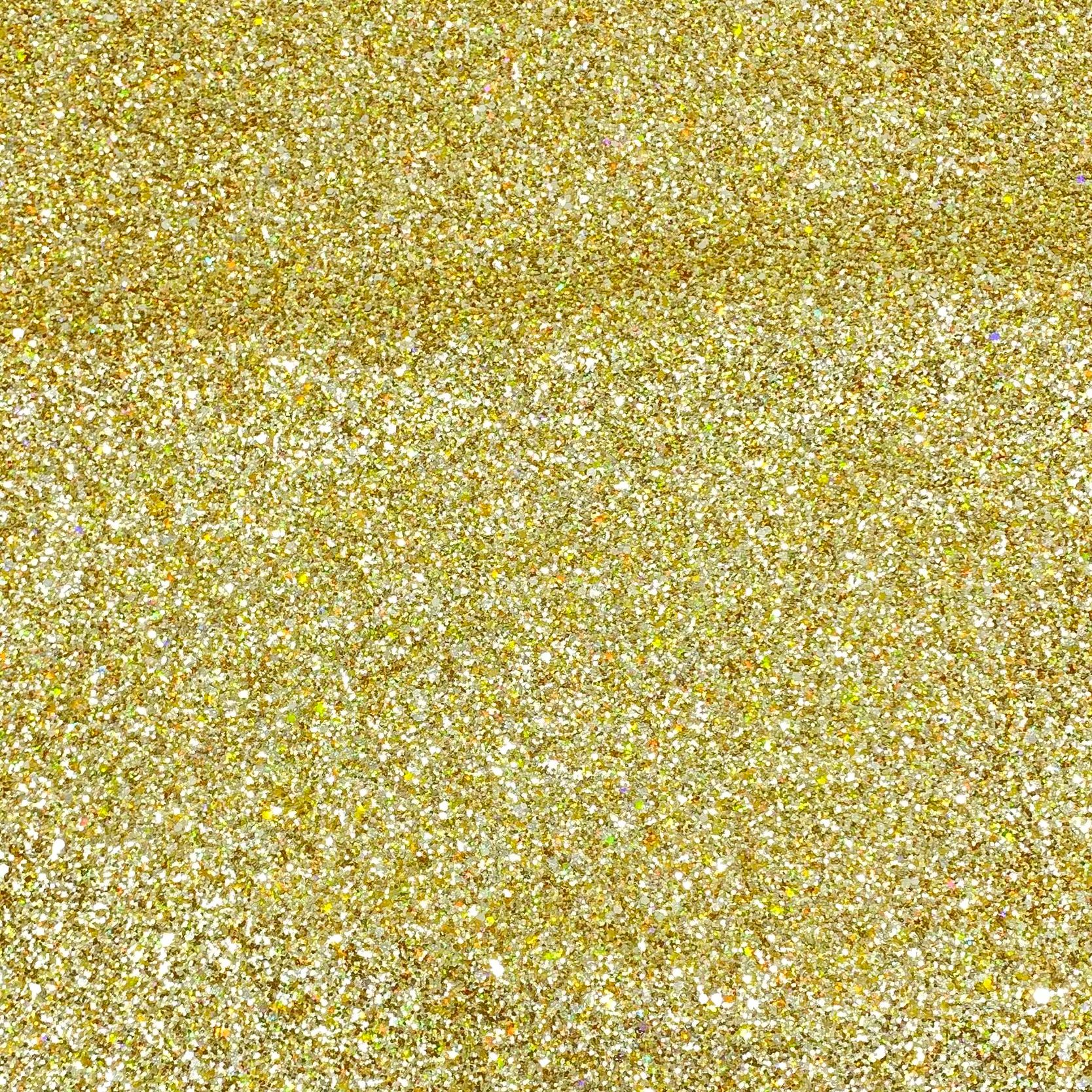 Cotton Backed Chunky Glitter Fabric- Gold