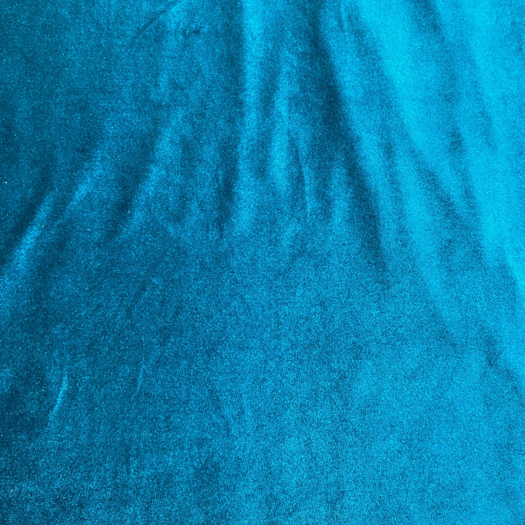 3 Metres Super Soft Spandex Velvet 55" Wide (Teal)