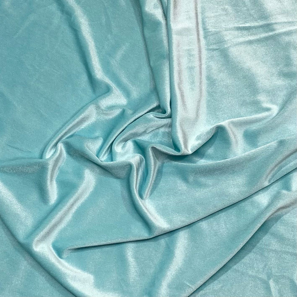 3 Metres Super Soft Spandex Velvet 55" Wide (Sky)