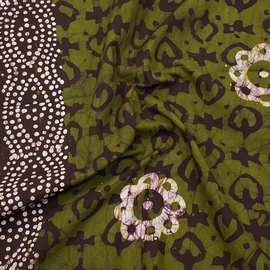 2.9 Metres Premium Quality 100% Cotton Batik - 45" Wide -  (Khaki)